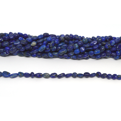 Lapis Lazuli A Polished Nugget 4x6mm strand 75 beads