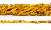 Amber Polished Nugget 6x8mm strand 60 beads-beads incl pearls-Beadthemup