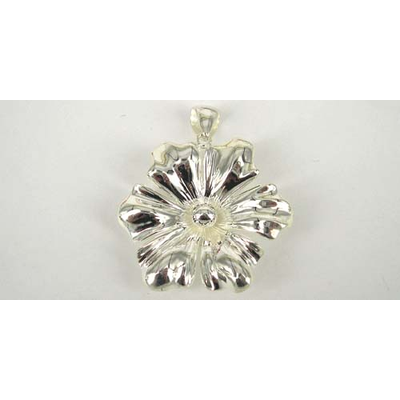 Sterling Silver Pendant 55mm flower 1 pack