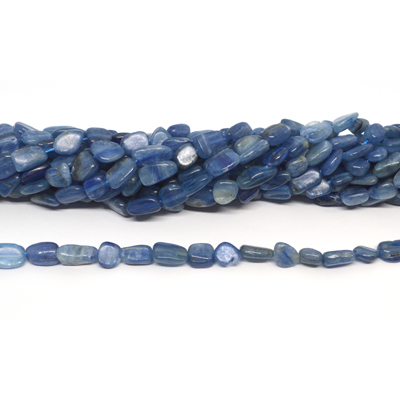 kyanite Polished Nugget 6x8mm strand 45 beads