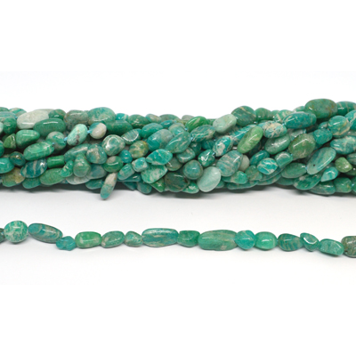 Russian Amazonite Polished Nugget 6x8mm strand 50 beads