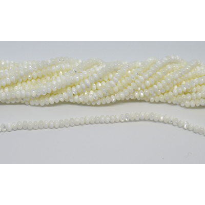Mother of Pearl Rondel 3x5mm strand 130 beads