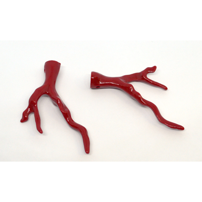 RED Resin Coral Branch 50x35mm EACH