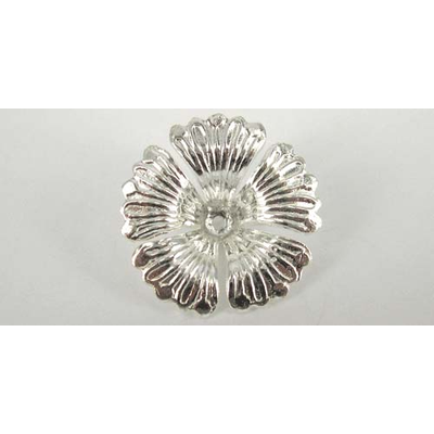 Sterling Silver Bead Flower 25mm 1 pack