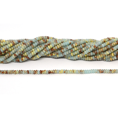 Impression Jasper Polished Rondel 4x2mm strand 175 beads