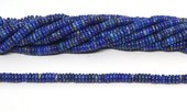 Lapis Lazuli Polished Rondel 6x2mm strand 175 beads-beads incl pearls-Beadthemup