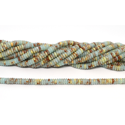 Impression Jasper Polished Rondel 6x2mm strand 180 beads