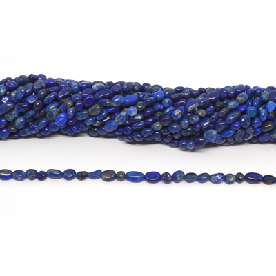 Lapis Lazuli Polished Nugget 4x6mm strand 75 beads