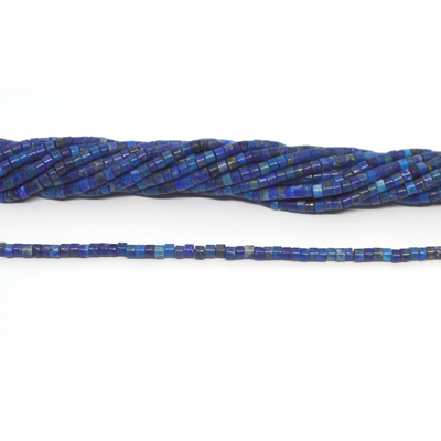 Lapis Lazuli Polished tube 3x2mm strand 175 beads