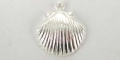 Sterling Silver Pendant Sea Shell 18mm-findings-Beadthemup