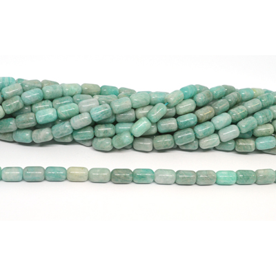 Amazonite Polished Barrel 6x9mm strand 42 beads