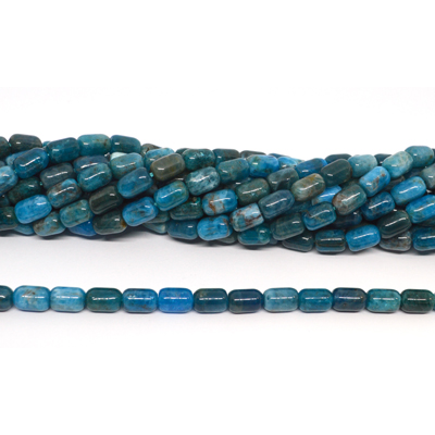 Apatite Polished Barrel 6x9mm strand 42 beads