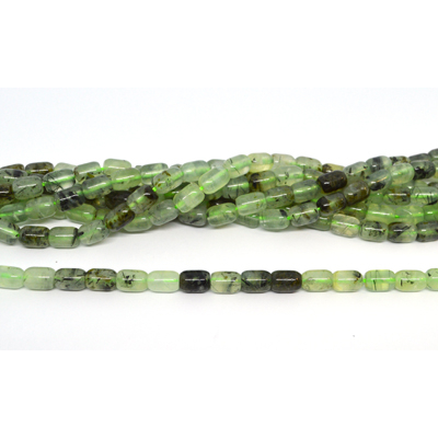 Prehnite Polished Barrel 6x9mm strand 21 beads *19cm