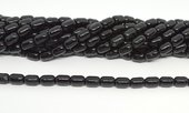 Black Tourmaline Polished Barrel 6x9mm strand 42 beads-beads incl pearls-Beadthemup