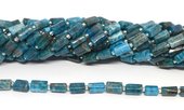 Apatite Faceted Tube 8x11mm strand 16 beads *19cm-beads incl pearls-Beadthemup