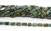 African Turquoise Faceted Tube 8x11mm strand 30 beads-beads incl pearls-Beadthemup