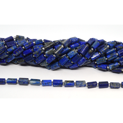Lapis Lazuli Faceted Tube 8x11mm strand 30 beads