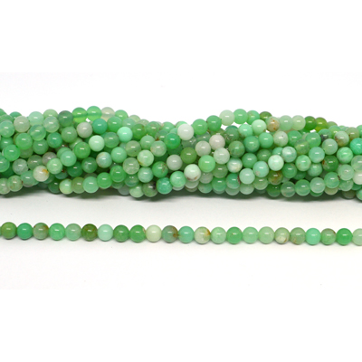 Chrysophase Polished round 4.3mm strand 75 beads