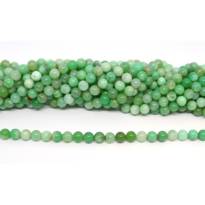 Chrysophase Polished round 6mm strand 58 beads