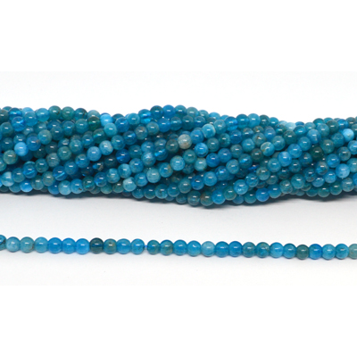Apatite Polished round 4mm strand 110 beads