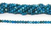 Apatite Polished round 6mm strand 60 beads-beads incl pearls-Beadthemup