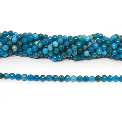 Apatite Polished round 6mm strand 60 beads