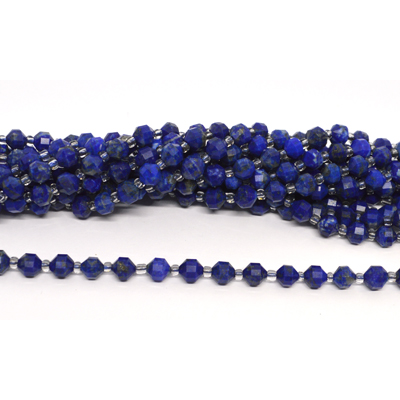 Lapis Faceted Energy Bar 6mm strand 24 beads *19cm