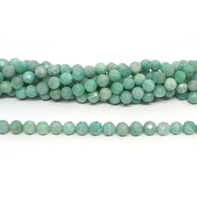 Amazonite Mozambque Faceted round 8mm strand 49 beads