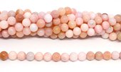 Pink Opal A polished 8mm round strand 47 beads-beads incl pearls-Beadthemup