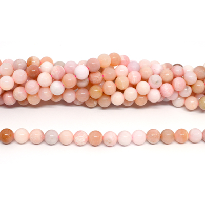 Pink Opal A polished 8mm round strand 47 beads