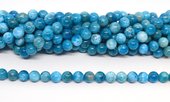 Apatite Light Polished 8mm round strand 48 beads-beads incl pearls-Beadthemup