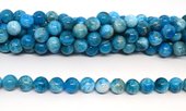 Apatite Light Polished 10mm round strand 40 beads-beads incl pearls-Beadthemup