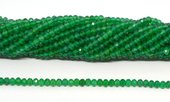 Green Onyx Faceted Rondel 4x3mm strand 130 beads-beads incl pearls-Beadthemup