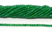 Green Onyx Faceted Rondel 4x3mm strand 130 beads-beads incl pearls-Beadthemup