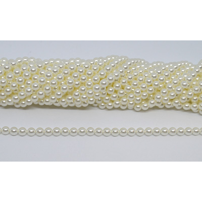 Shell Based Pearl 5mm round strand 80 beads