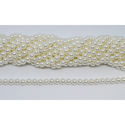 Shell Based Pearl 6mm round strand 69 beads