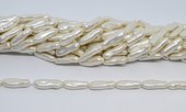 Shell Based Pearl 19x6mm Stick strand 22 beads-beads incl pearls-Beadthemup