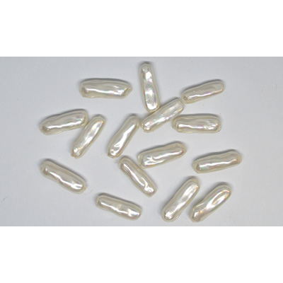 Shell Based Pearl 19x6mm Stick EACH BEAD