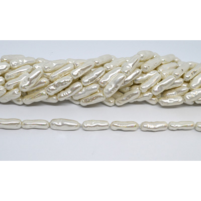 Shell Based Pearl 21x8mm Stick strand 19 beads