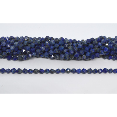 Lapis Lazuli Faceted star cut 6mm strand 60 beads