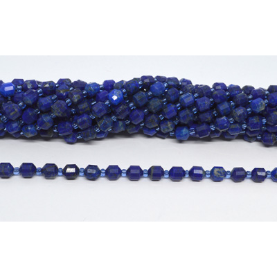 Lapis Lazuli 6x7mm long energy Bar strand 42 beads