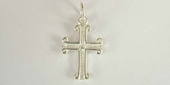 Sterling Silver Pendant  Cross 15x10mm 1 pack-findings-Beadthemup