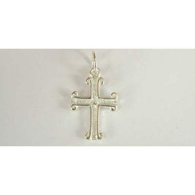 Sterling Silver Pendant  Cross 15x10mm 1 pack