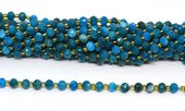 Apatite Faceted Rondel 4x6mm strand 52 beads-beads incl pearls-Beadthemup
