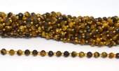 Tiger Eye Faceted Rondel 4x6mm strand 48 beads-beads incl pearls-Beadthemup