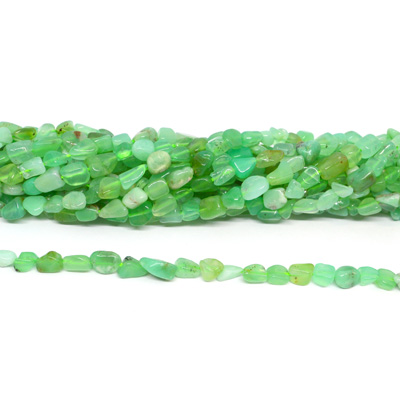 Chrysophase Polished Nugget 4x6mm strand 64 beads