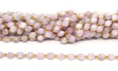 Kunzite Faceted Diamond cut Rice strand 37 beads-beads incl pearls-Beadthemup