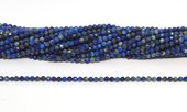 Lapis Lazuli Faceted 3mm round Strand 128 beads-beads incl pearls-Beadthemup