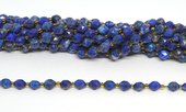 Lapis Lazuli Faceted Diamond cut Rice strand 38 beads-beads incl pearls-Beadthemup