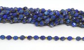 Lapis Lazuli Faceted Diamond cut Rice strand 38 beads-beads incl pearls-Beadthemup